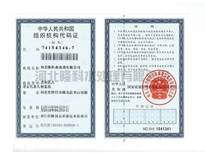   Organization code certificate